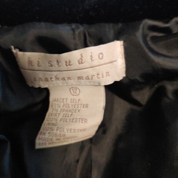 Whimsigoth Velvet Blazer Dark Academia Jacket Vintage hi Studio Johnathan Martin - Picture 6 of 10